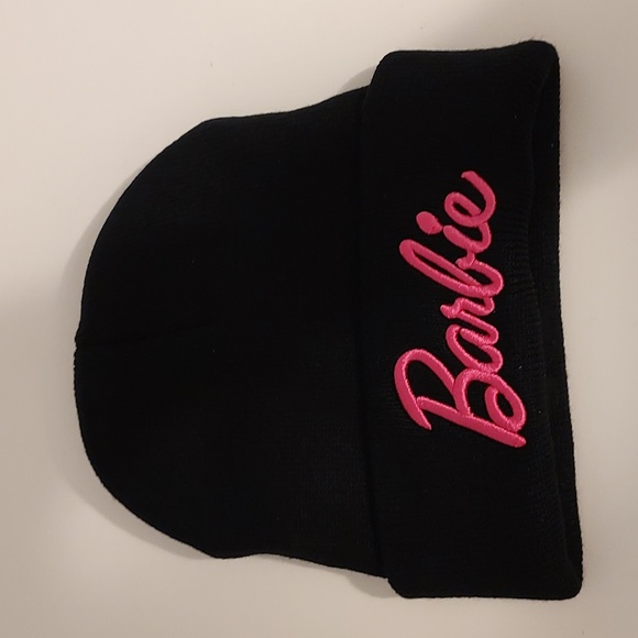 None Accessories - Black and pink Barbie beanie